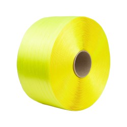 Yellow Corded Polyester Strapping - 16mm x 850M